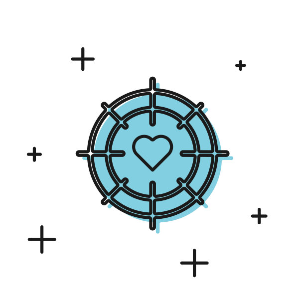 黑心在中心飞镖目标瞄准图标图片下载