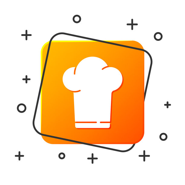 白色厨师帽图标孤立在白色背景图片下载