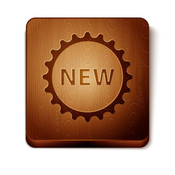 棕色价格标签与铭文新图标图片下载