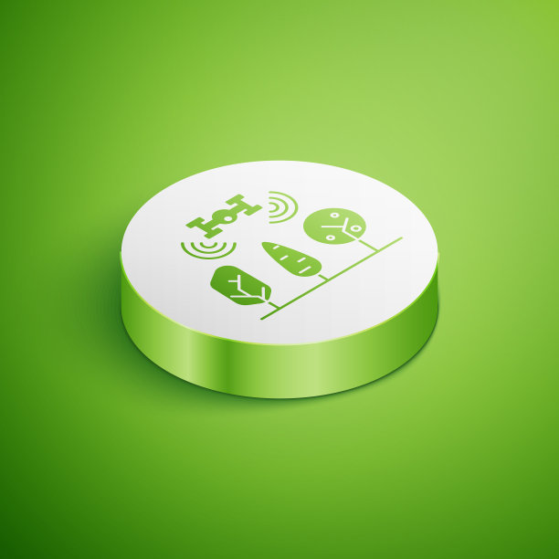 具有无人机控制和树木的等距智能农场图片下载