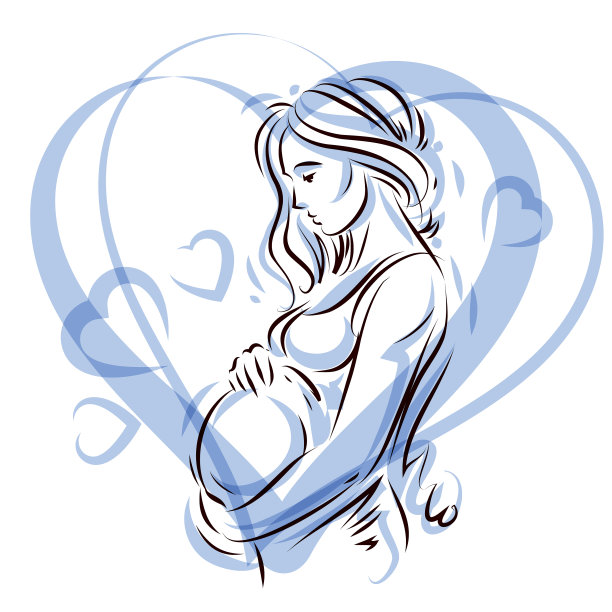 孕妇围心状框架图片下载