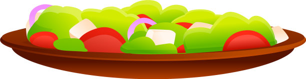 希腊蔬菜沙拉图标卡通风格图片下载