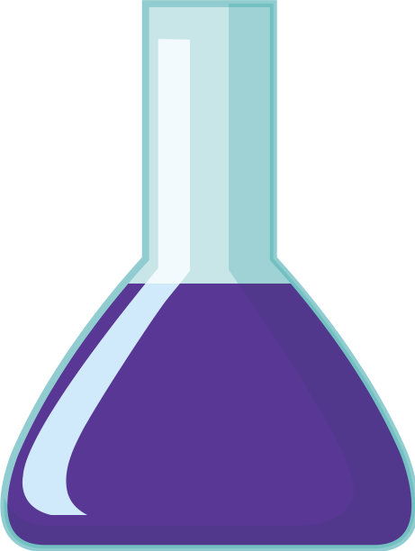 里面有紫色化学物质的烧瓶图片下载