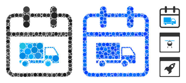 航运日马赛克图标圆点图片下载