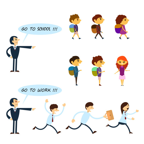 设置商业人物和学生隔离图片下载