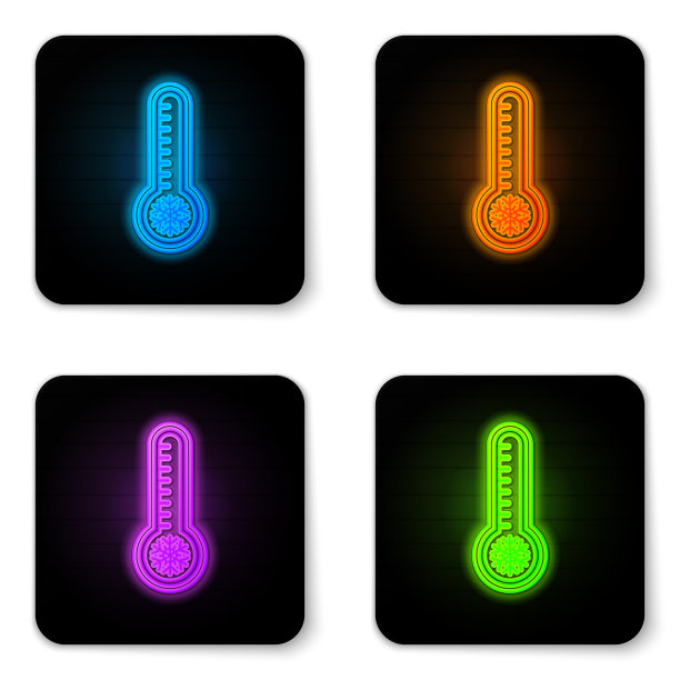 发光氖气象学温度计测量图片下载