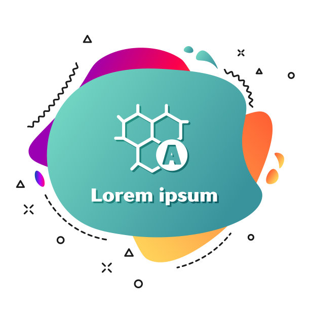 白色化学式图标孤立在白色上图片下载