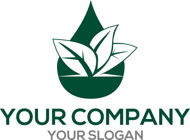 绿叶水标志设计图片下载