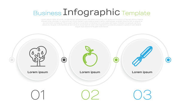 用梨、苹果和园艺设置行树图片下载