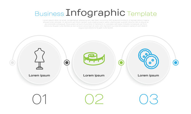 设置线模型卷尺和缝纫钮扣图片下载