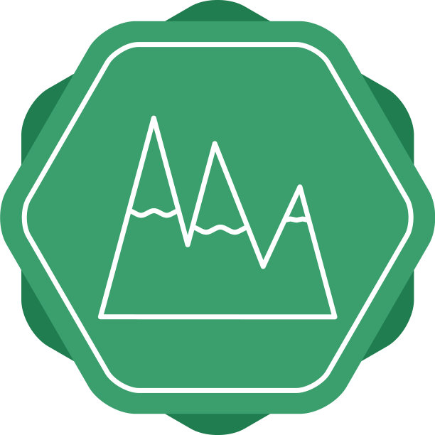 美丽的雪山线图标图片下载