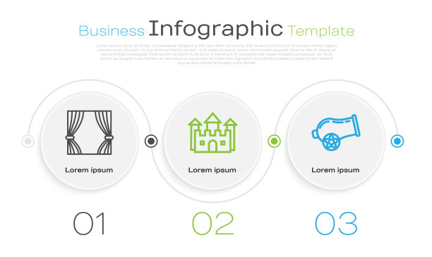 设行窗帘城堡和大炮业务图片下载
