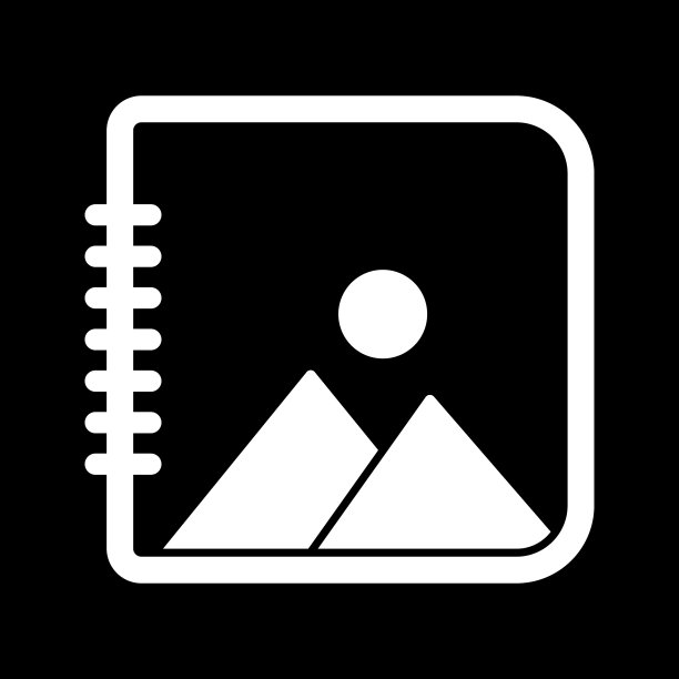 美丽的相册字形图标图片下载