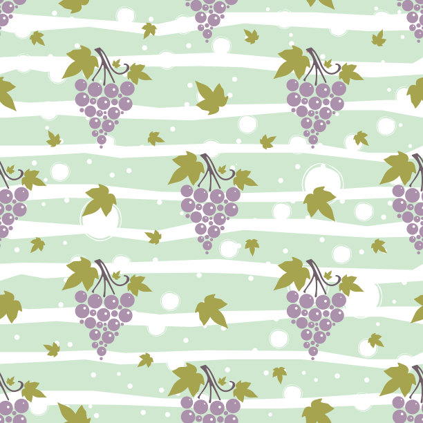 无缝图案与成熟的葡萄串上图片下载