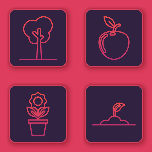 在盆栽苹果上放行树花并发芽图片下载