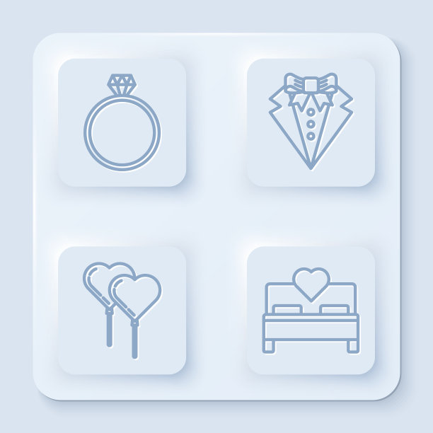 套线钻石订婚戒指西装气球图片下载