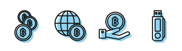 Set line手握比特币加密货币币图片下载