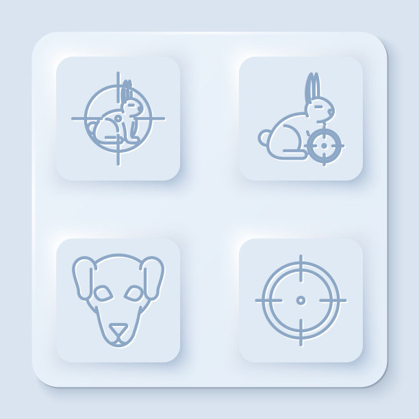 用十字准星瞄准兔子图片下载