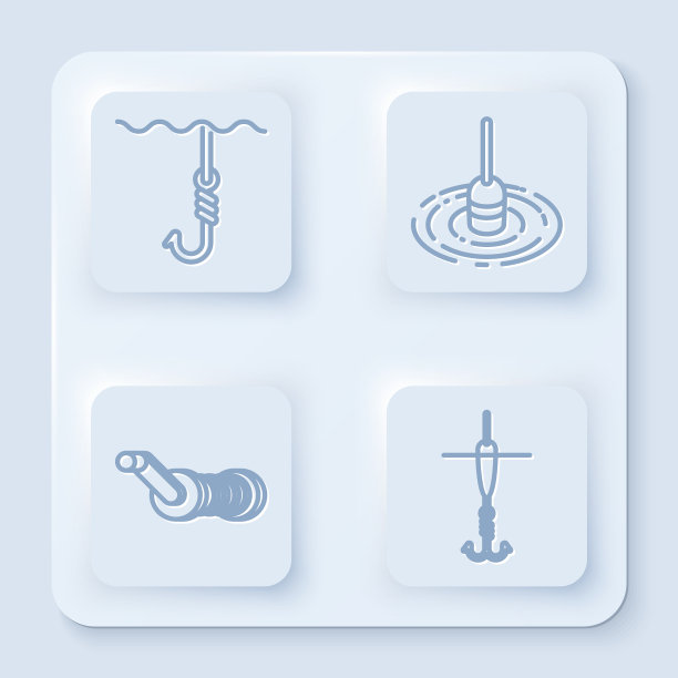 在水中放鱼钩图片下载