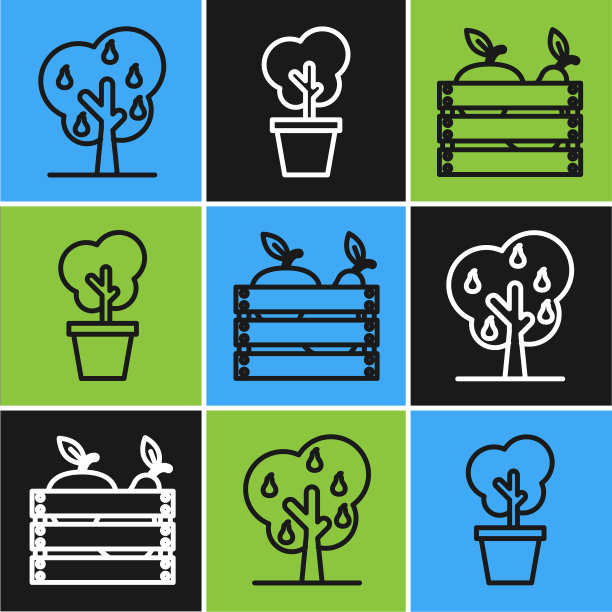 摆好梨子树，木盒装水果图片下载