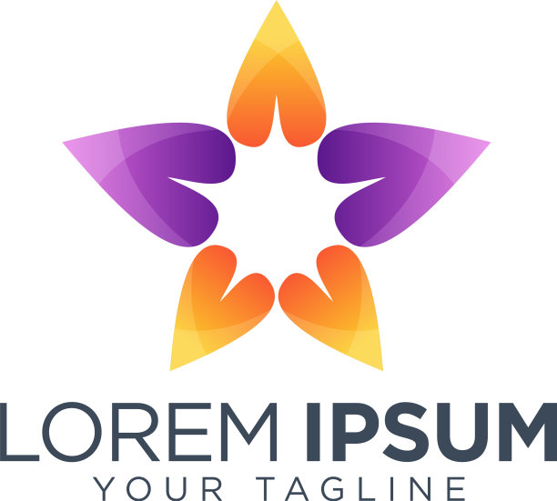 星形标识设计模板孤立图片下载