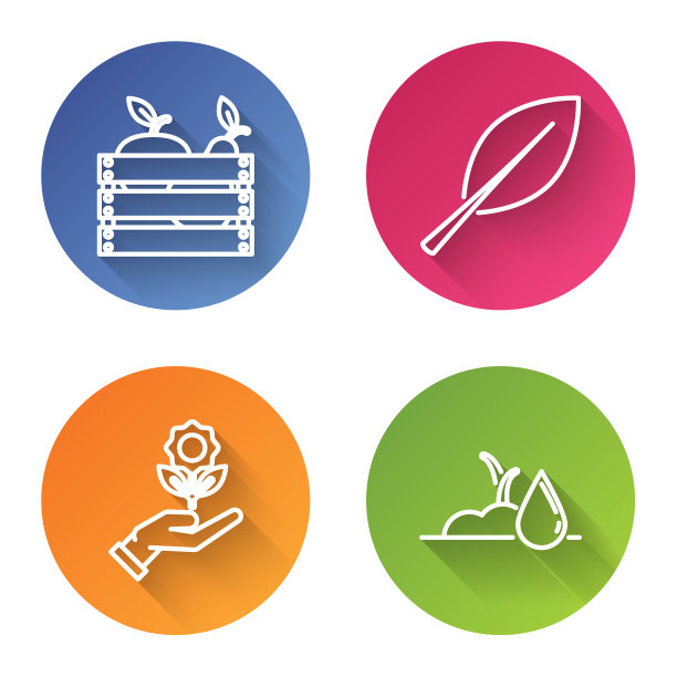 设置水果和蔬菜的木盒线图片下载