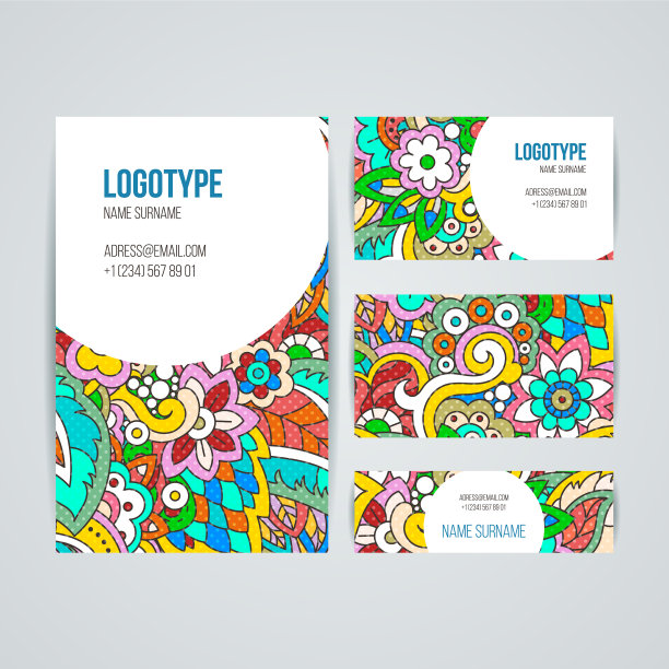 涂鸦彩色模板手绘的孩子和图片下载