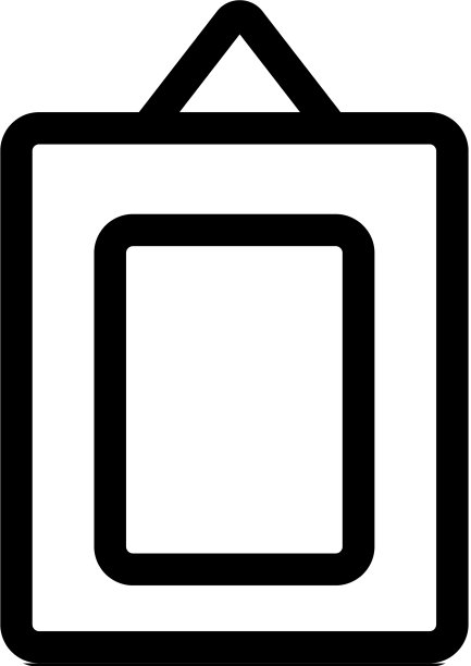 壁画图标孤立的轮廓符号图片下载