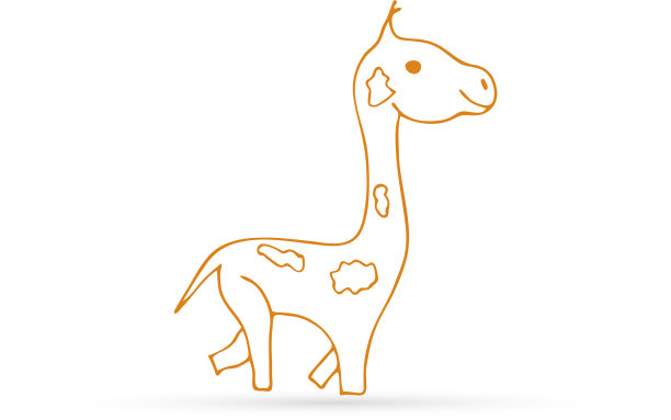 涂鸦动物平面图标孤立的白色轮廓图片下载