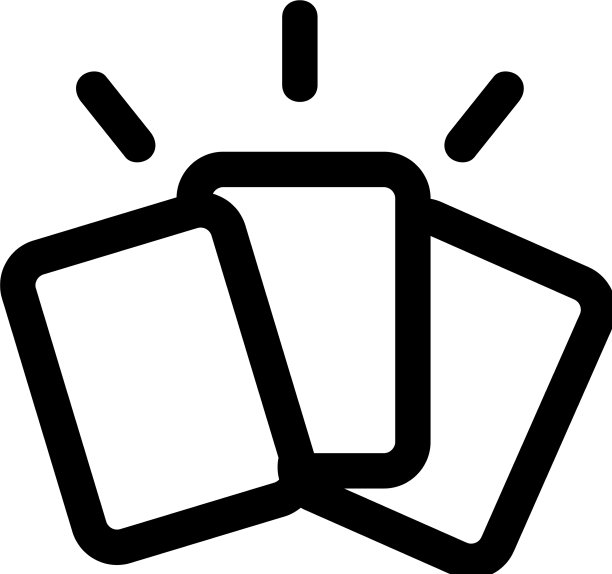 游戏卡牌图标孤立轮廓符号图片下载