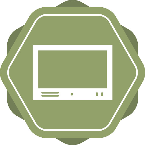 漂亮的电视机字形图标图片下载