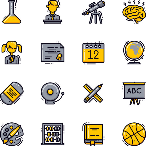 教育组1 -机器人图标-直线图片下载