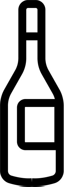 一个酒瓶酒瓶图标孤立的轮廓图片下载
