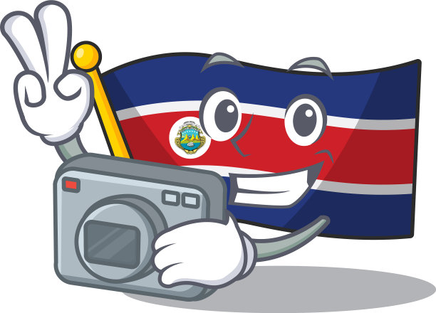 一位专业摄影师旗帜哥斯达黎加卷轴图片下载