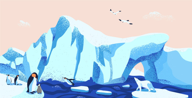 北极北极冰地貌平坦图片下载