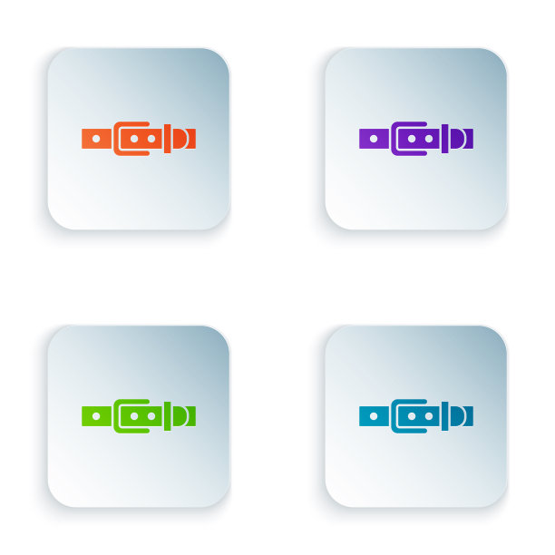 彩色皮带与钮扣钢扣图片下载