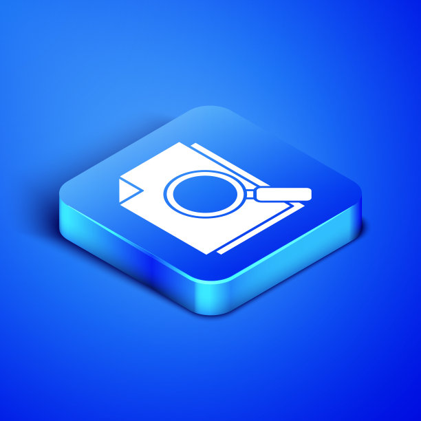 与搜索图标隔离的等距文档图片下载