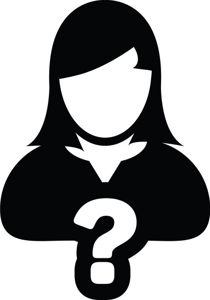 与女性用户查询图标问号图片下载