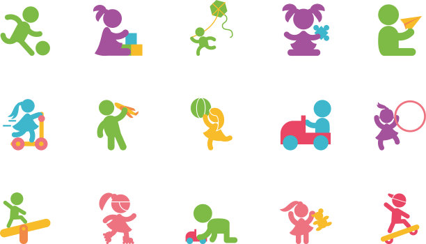 孤立的男孩和女孩角色图片下载