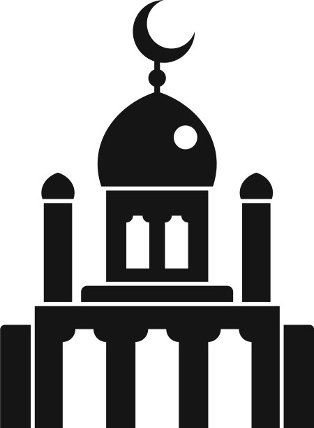 清真寺图标简约风格图片下载