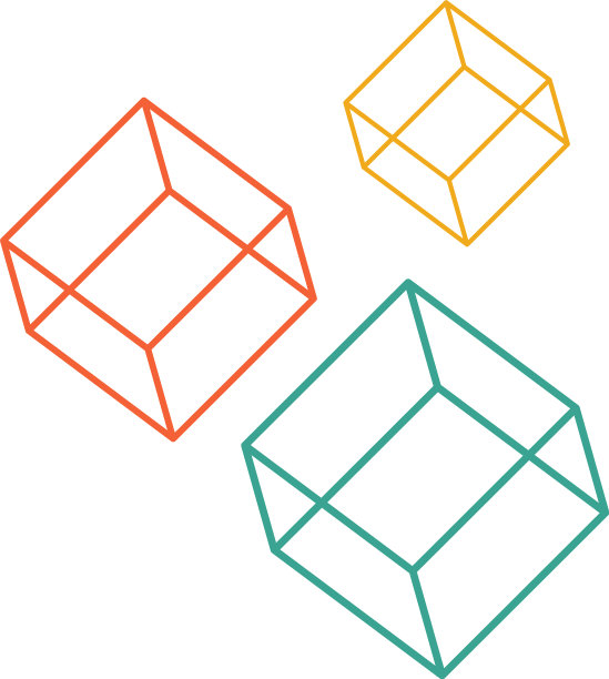 彩色立方体线性立方体stock孤立图片下载