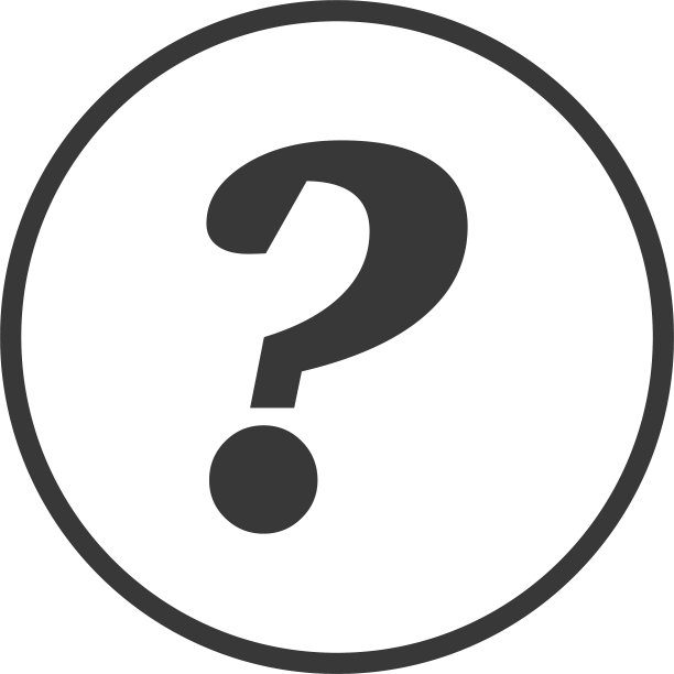 问题图标扁平设计风格素材，隔离图片下载