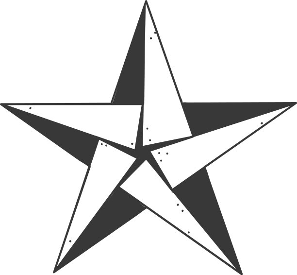 星图标铬五角形股票孤立上图片下载