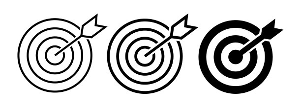 目标图标设置在白色背景图片下载