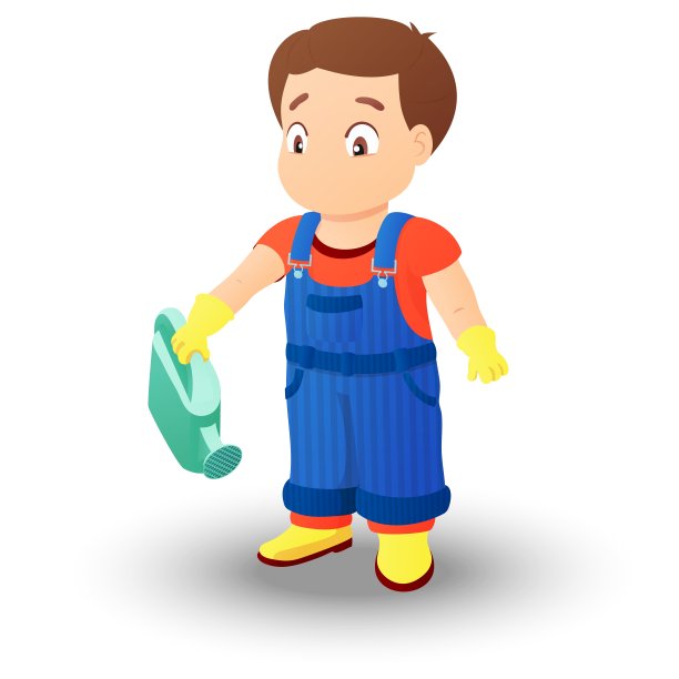 拿着喷壶的男孩图片下载