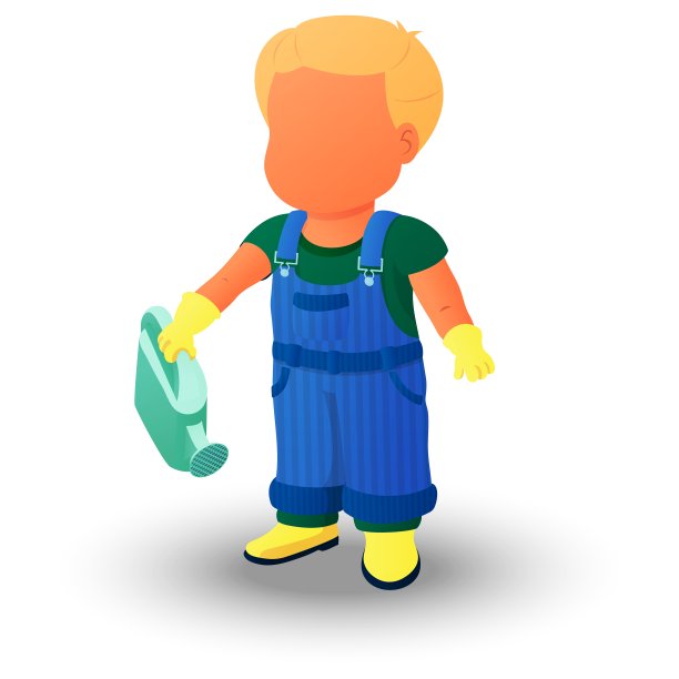 拿着喷壶的男孩图片下载