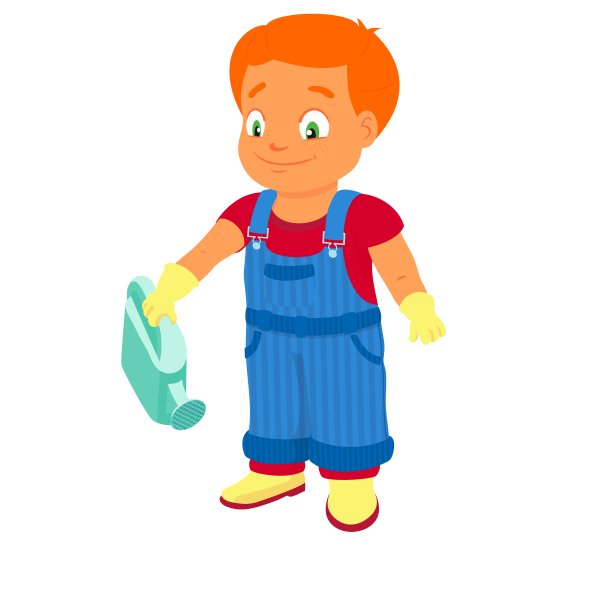 拿着喷壶的男孩图片下载