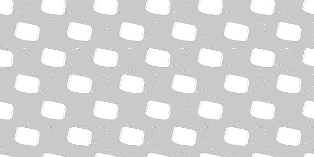 医疗面具背景。无缝模式。向量。图片下载