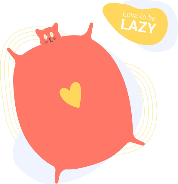 胖可爱的猫角色飞图片下载