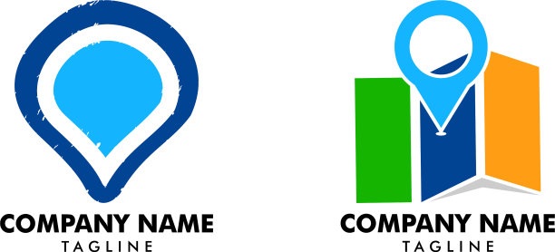 地图定位图标Logo模板套装图片下载